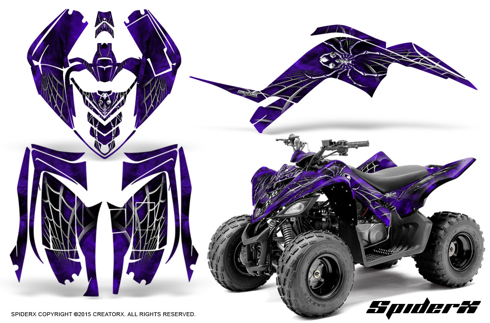 YAMAHA RAPTOR 90 2009 2015 GRAPHICS KIT CREATORX DECALS STICKERS