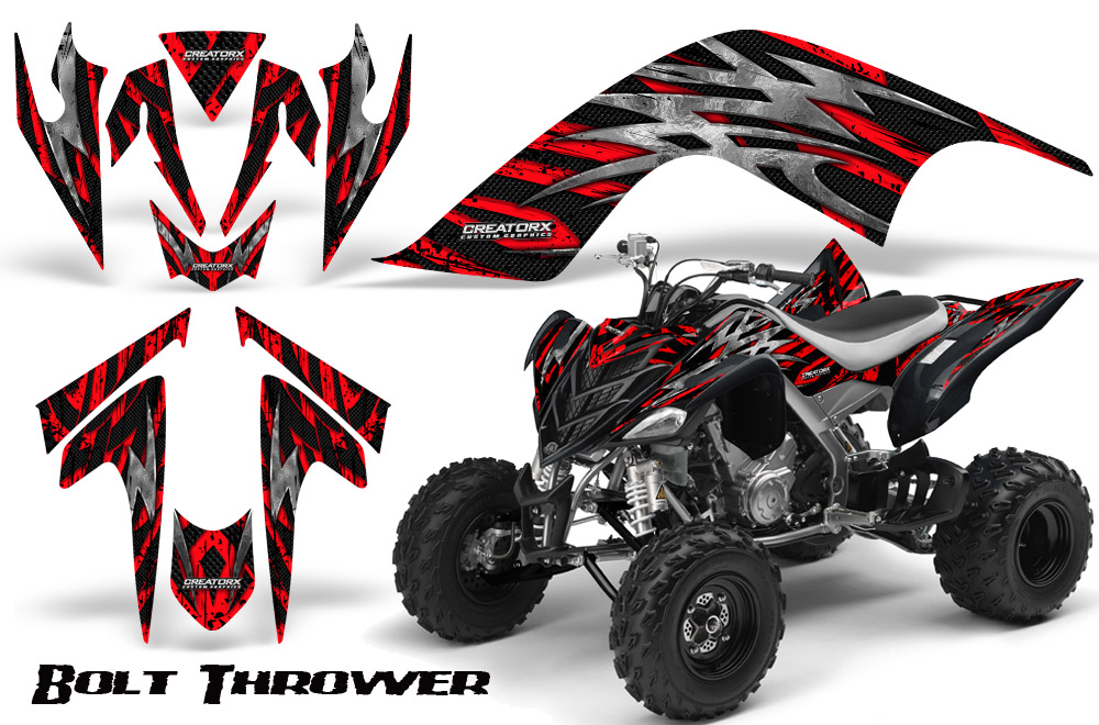 Atv Side By Side Utv Decals Emblems Yamaha Raptor 700 06 12 Graphics Kit Creatorx Decals Bolt Thrower Red Auto Parts And Vehicles