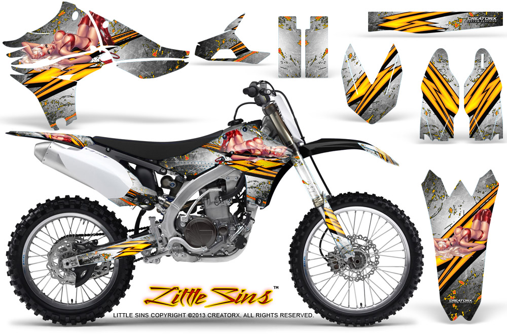 YAMAHA YZ450F 2010-2013 GRAPHICS KIT CREATORX DECALS LSW | eBay