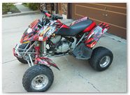 Can-Am DS650 Graphics by CreatorX Bolt Thrower Red Design 1