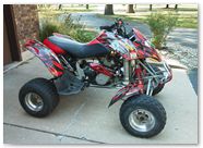 Can-Am DS650 Graphics by CreatorX Bolt Thrower Red Design 2