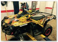 Can-Am Outlander CreatorX Graphics TribalX Red Yellow 01