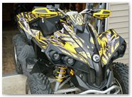 Can-Am Renegade CreatorX Graphics Kit Bolt Thrower Yellow 002