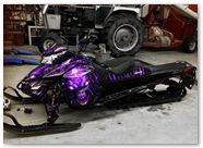 Can-Am Ski-Doo Rev XM CreatorX Graphics Skull Chief Purple