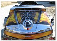 Can-Am Spyder CreatorX Graphics Kit SpiderX Yellow on Silver 02