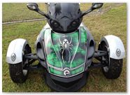 Can-Am Spyder RS CreatorX Graphics Kit SpiderX Green 01