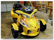 Can-Am Spyder RT CreatorX Graphics Cold Fusion Yellow 005