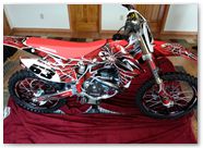 Honda CRF450R CreatorX Graphics 2013 2014 SpiderX Red 001