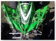 Kawasaki KFX CREATORX Graphics Inferno Green 01