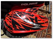 Polaris Predator 500 CreatorX Graphics Bolt Thrower Red 03