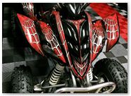 Yamaha Raptor 350 CreatorX Graphics Kit SpiderX Red 006